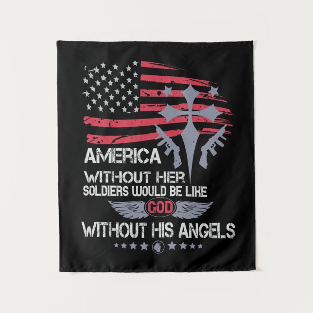 Tapiz America Without Her Soldiers (Anverso)