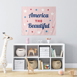 Tapiz Americana la Hermosa Rosa 4 de Julio