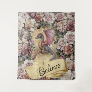 Tapiz Amethyst the Dragon Victorian Large Wall Tapestry