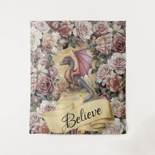 Tapiz Amethyst the Dragon Victorian Large Wall Tapestry (Anverso)