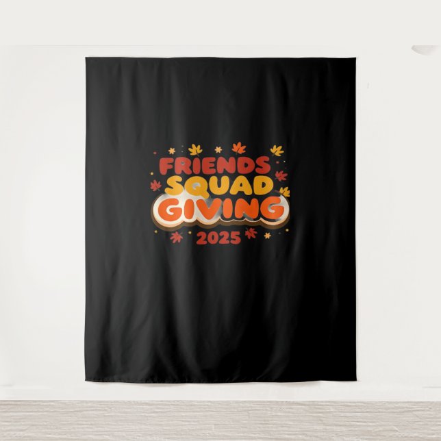 Tapiz Amigos Del Escuadrón Que Da Agradecimiento Al Otoñ (Anverso)