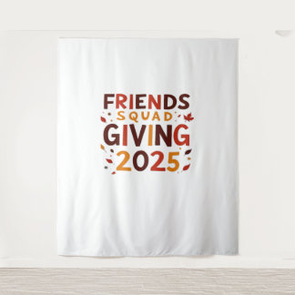 Tapiz Amigos Del Escuadrón Que Da Agradecimiento Al Otoñ