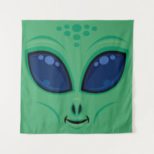 Tapiz Amistosa Personalizado Alien Face