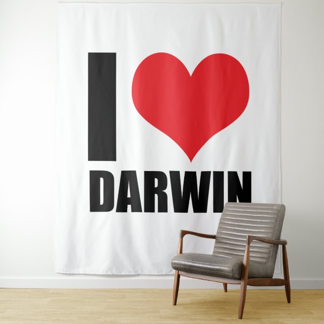 Tapiz Amo a Darwin (In situ)