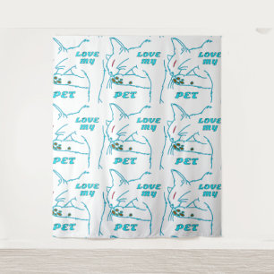 TAPIZ AMO A MI CUTE AQUA MASCOTA CAT