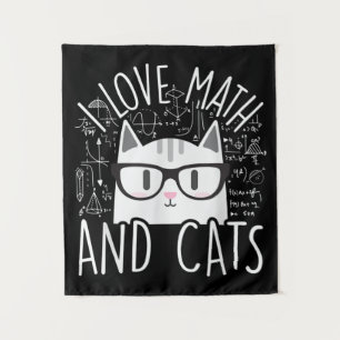 Tapiz Amo Las Matemáticas Y Los Gatos Gatito Lindo Gato