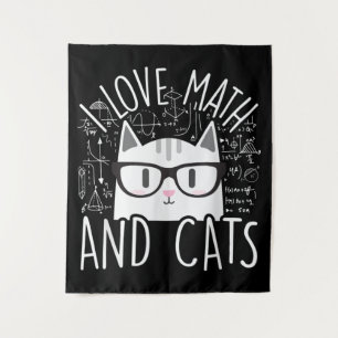 Tapiz Amo Las Matemáticas Y Los Gatos Gatito Lindo Gato
