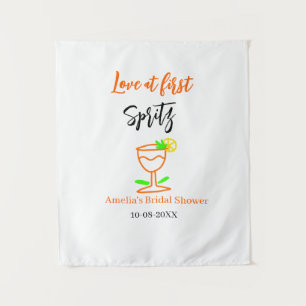 Tapiz Amor a primera spritz naranja negro despedida de s