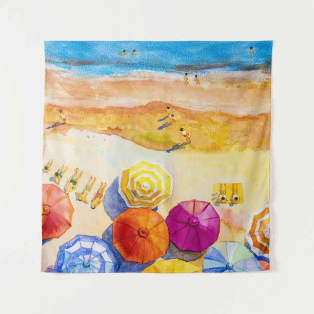 Tapiz Amor de la capa marina: pintura de vacaciones de a (Anverso)