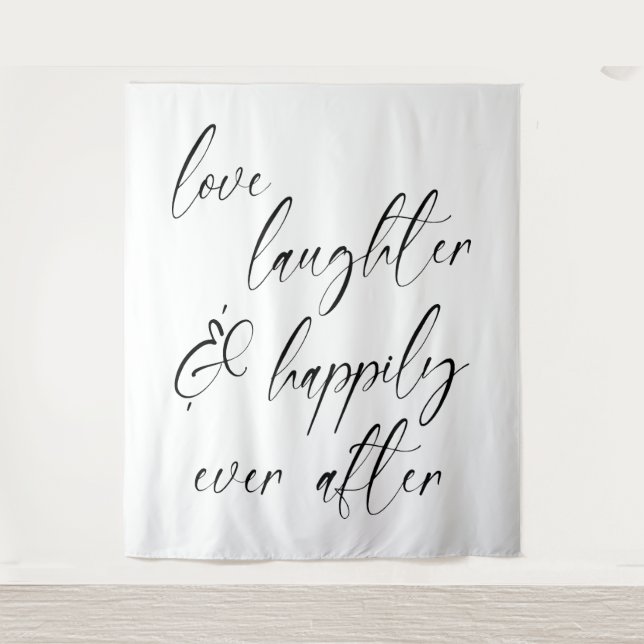 Tapiz Amor, Risa y Felices para Siempre (Anverso)