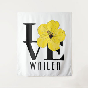 Tapiz AMOR Wailea Hawaii Amarillo Hibiscus
