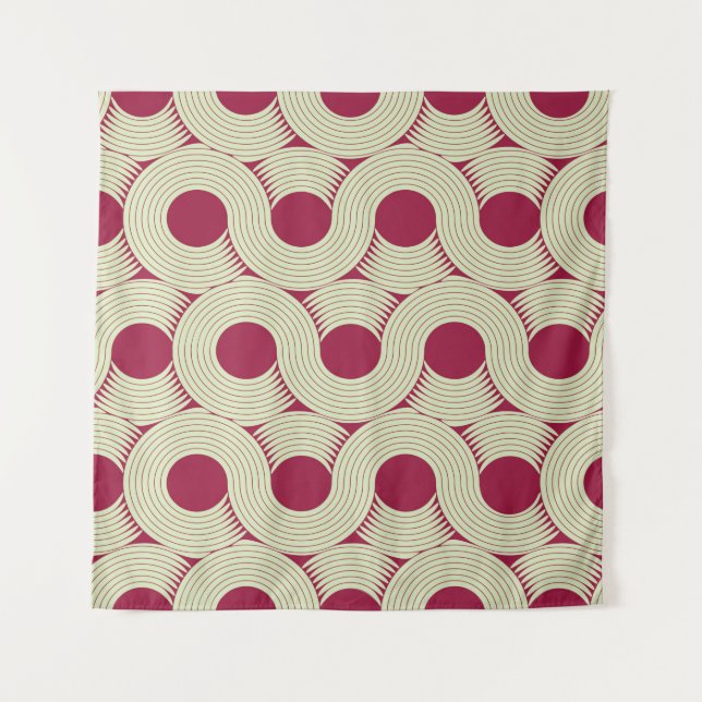 Tapiz an infinite moebius stripe seamless tile, in red a (Anverso)