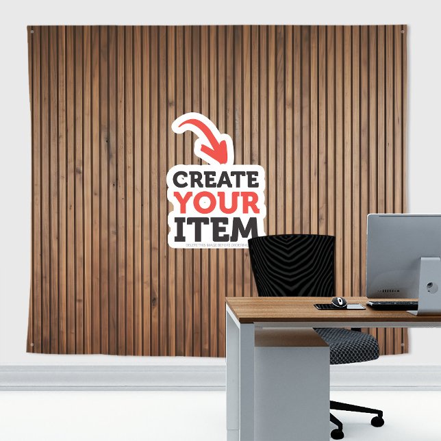 Tapiz Añade tu logo Paneles de madera Telón de fondo Zoo (Wood panels tapestry decor: add your logo or use it without logo. Add texts with the Editor Tool!)