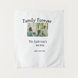 Tapiz Añadir el nombre de la familia foto año vacaciones