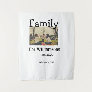 Tapiz Añadir plantilla de vintage rústica de año de foto