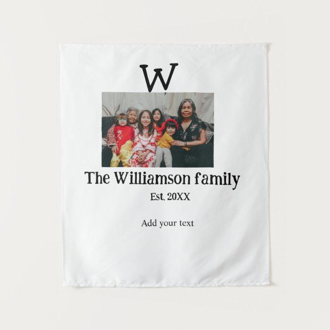 Tapiz Añadir reunión de cosecha rústica de foto de nombr (Anverso)