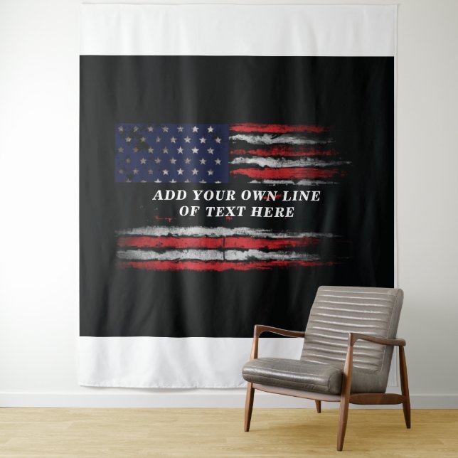 Tapiz Añadir tu propio texto a la bandera norteamericana (In situ)