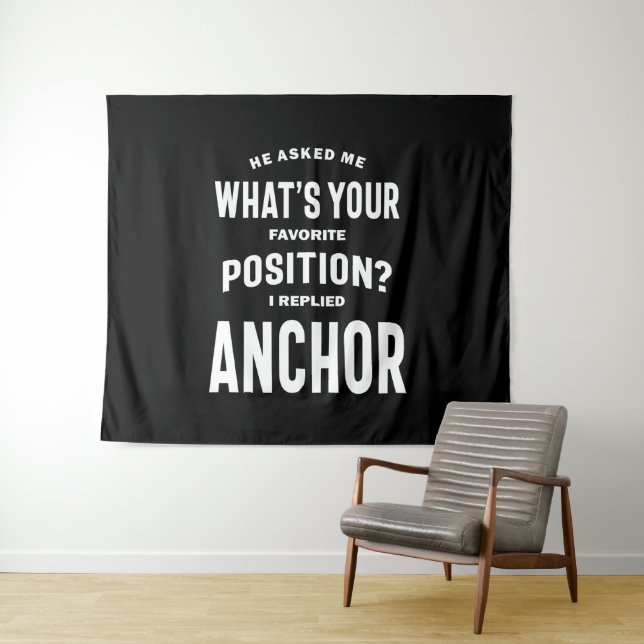 Tapiz Anchor Job Title Tee Gift Para Hombres Mujeres (In situ (horizontal))