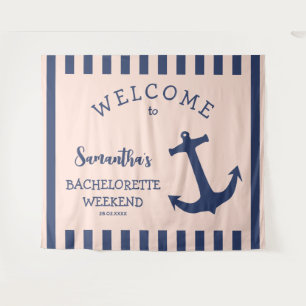 Tapiz Anchor Nautical Stripe Bachelorette Party Backups
