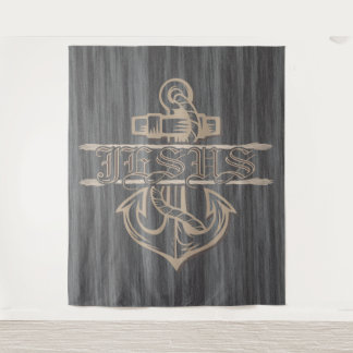 Tapiz Ancla de Barco y Rope está proclamando Jesús