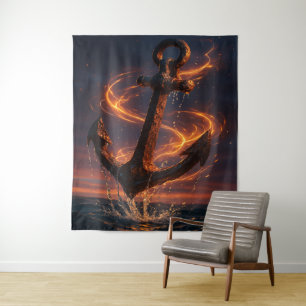 Tapiz Ancla Rústica Ígnea - Arte de Pared de Fantasía Ná