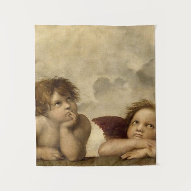 Tapiz Angels Cherubs Raphael Santi Sistine Madonna Sweet (Anverso)