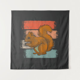 Tapiz Animal Ardilla Retro