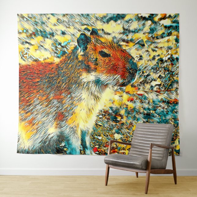 Tapiz AnimalArt_Capybara_003 (In situ (horizontal))