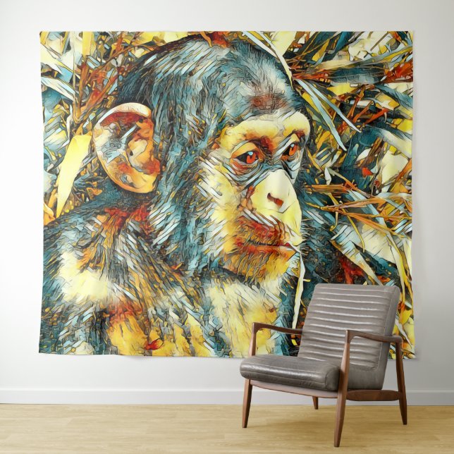 Tapiz AnimalArt_Chimpanzee_012 (In situ (horizontal))