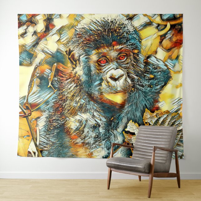 Tapiz AnimalArt_Gorilla_005 (In situ (horizontal))