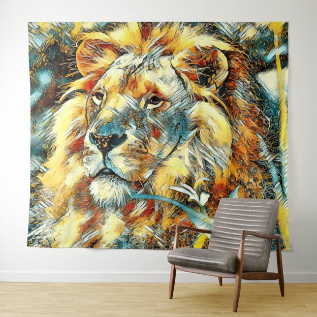 Tapiz AnimalArt_Lion_009 (In situ (horizontal))