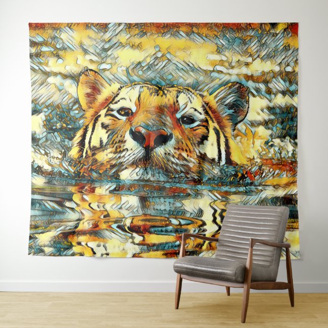 Tapiz AnimalArt_Tiger_001 (In situ (horizontal))
