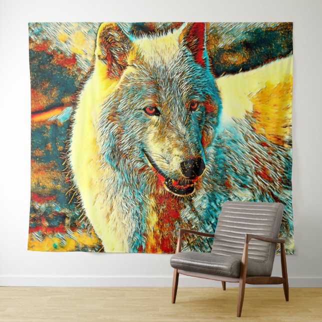 Tapiz AnimalArt_Wolf_009 (In situ (horizontal))