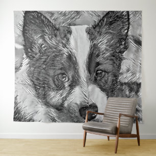 Tapiz AnimalArtBW_Dog_016
