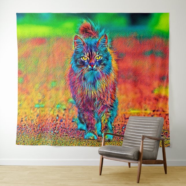 Tapiz AnimalColor_Cat_002 (In situ (horizontal))