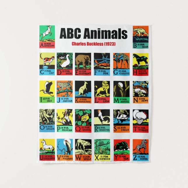 Tapiz Animales ABC, Charles Buckles (1923) (Anverso)