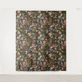 Tapiz Animales acuáticos y setas de aventura forestal