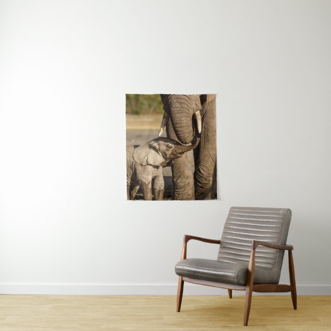 Tapiz Animales de bebé más afectados | Elefante bebé y m (In situ)