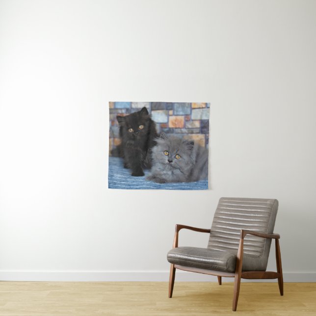 Tapiz Animales de bebé más afectados | Gatitos persas en (In situ (horizontal))