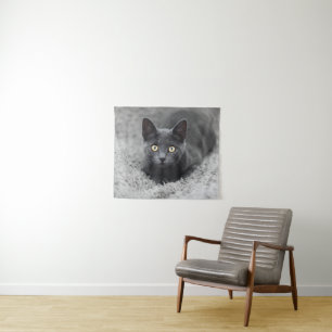 Tapiz Animales de bebé más afectados Gato gris