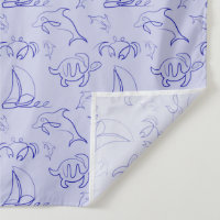 Animales marinos y patrón de dibujo de una línea