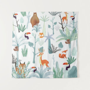 Tapiz Animales muy bien educados: garabato de bosque tro