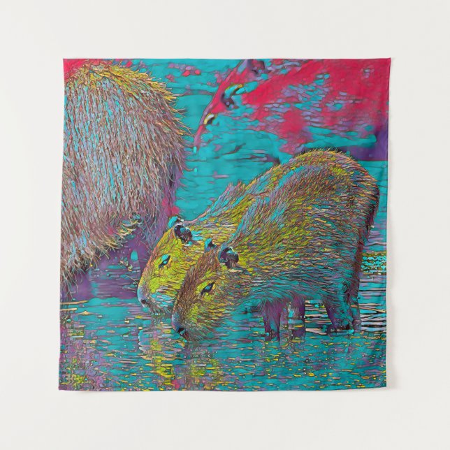 Tapiz AnimalMix_Capybara_005 (Anverso)