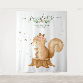 Tapiz Animals Squirrel Family wildlife baby backdrop