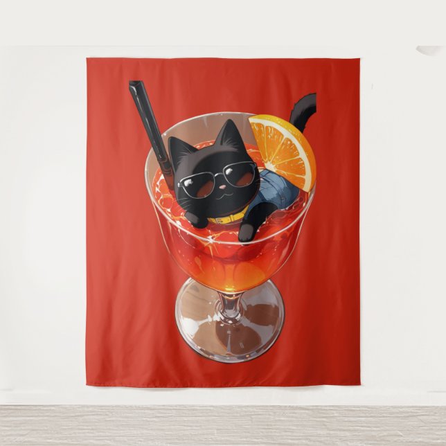 TAPIZ ANIME GATO NEGRO  (Anverso)