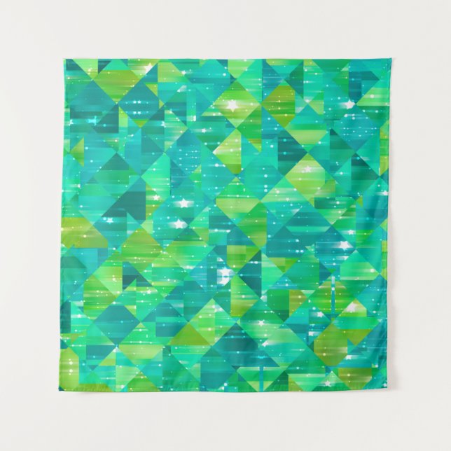Tapiz Antecedentes abstractos. mosaico verde (Anverso)