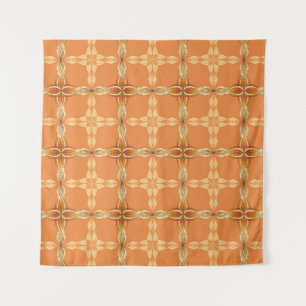 Tapiz antecedentes de naranja con abstractabas de tribu 