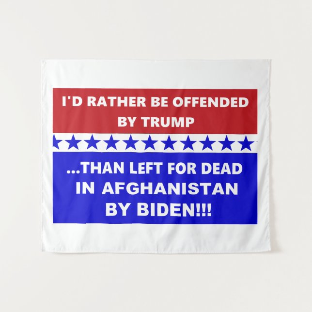 Tapiz Anti Biden Afghanistan Left For Dead (Anverso (horizontal))