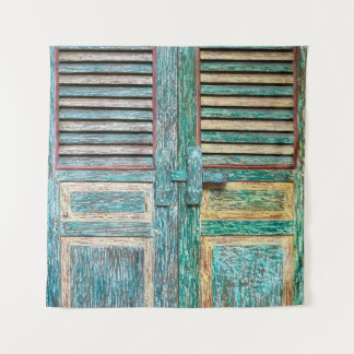 Tapiz antigua puerta de madera de época