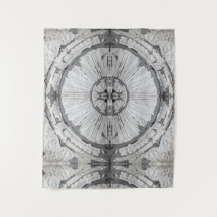 Tapiz Antiguo Cuadrado Blanco Tile Círculo